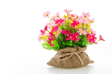 Bouquet flowers isolated on white