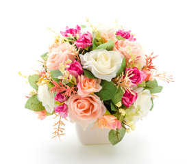 Bouquet flowers isolated on white