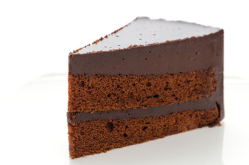 Cake chocolate isolated on white background