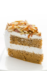Coffee cake isolated on white background