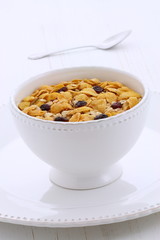Delicious organic muesli cereal