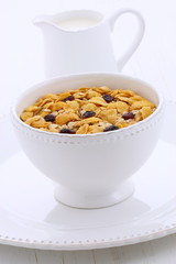 Delicious organic muesli cereal