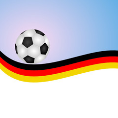 Naklejka premium Fußball mit Hintergrund