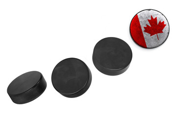 Canadian hockey pucks