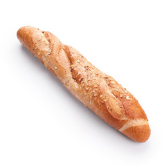 Baguette isolated on white background