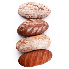 Bread isolated on white background
