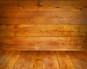 Scene from oak boards.