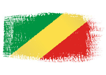 brushstroke flag Republic of the Congo