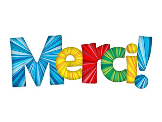 "MERCI" (carte message remerciements gratitude félicitations) © HowLettery Studio