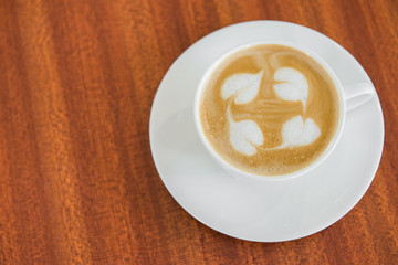 A Cup of latte coffee