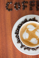 A Cup of latte coffee