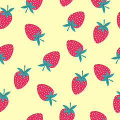 Pattern with a strawberry - Illustration