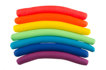 Play dough rainbow