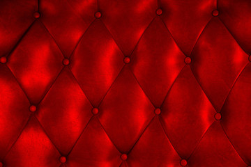 Luxury upholstery leather button chair texture in red