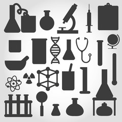 vector science icon set 