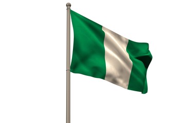 Fototapeta na wymiar Digitally generated nigeria national flag