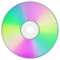 CD or DVD isolated on white background with clipping path
