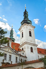 Fototapeta na wymiar PRAGUE, CZECH REPUBLIC - APRIL 13: Strahov Monastery, Prague, C
