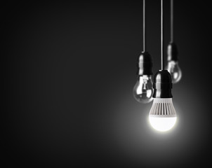 Idea concept on black