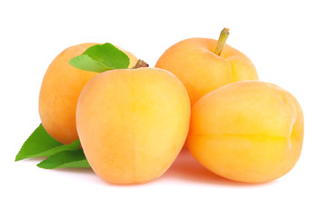 Ripe apricot isolated
