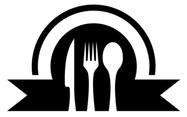 kitchen icon with utensil