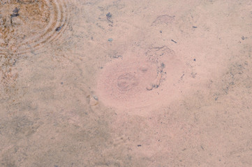 Natural spring under water