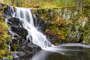 Waterfall in autumn