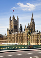 Obraz premium Big Ben and Houses of parliament on the river Thames