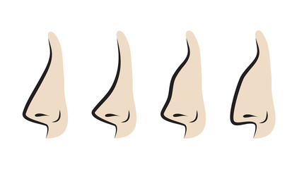 Vector illustration of noses - obrazy, fototapety, plakaty