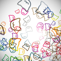 abstract background: cat