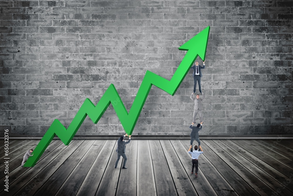 Poster composite image of business teamwork