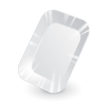 White Empty Plastic Food Tray Container