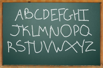 Obraz premium Alphabet Letters On Blackboard