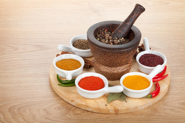 Various spices selection