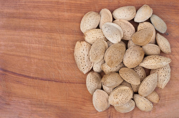 almonds on natural background