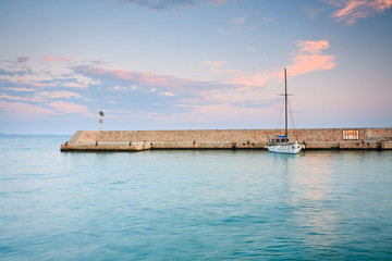 Boat in Mikrolimano marina, Athens.