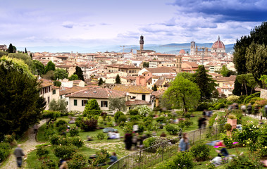 Fototapeta na wymiar Firenze. Panoramica della città dall'alto