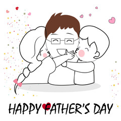 Happy Father's Day card vector