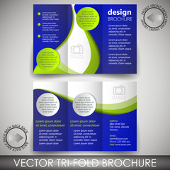 Tri-fold corporate business store brochure - template