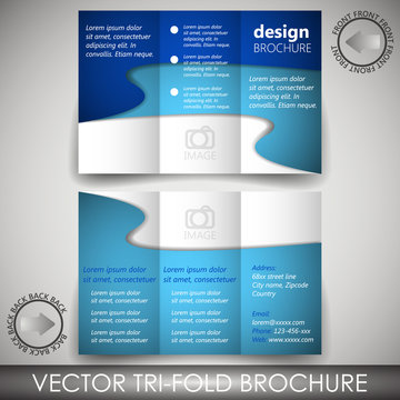 Tri-fold corporate business store brochure - template