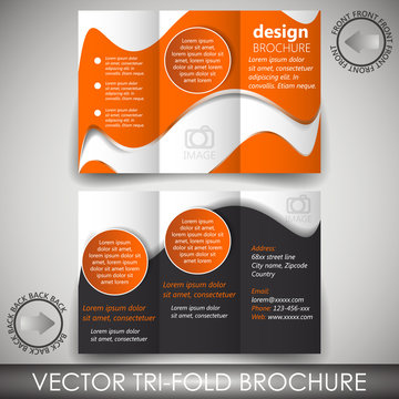 Tri-fold corporate business store brochure - template