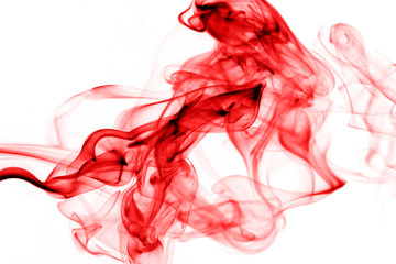 Colorful smoke on the white background