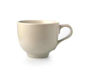coffee cup over white background