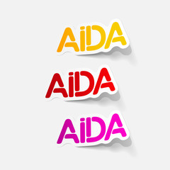 realistic design element: AIDA