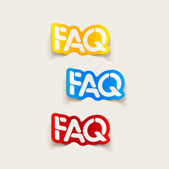 realistic design element: FAQ