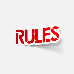 realistic design element: Rules