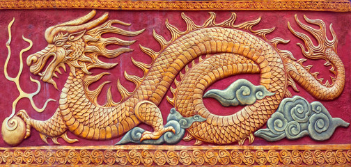 Chinese dragon mural