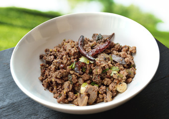 spicy minced meat salad