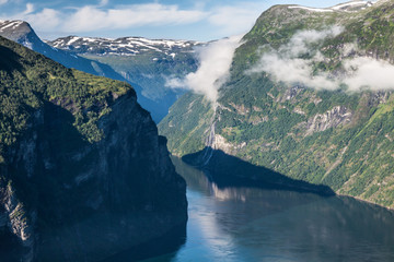Fototapeta na wymiar Geiranger fjord panoramic view,Norway