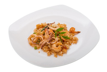 Rice with seafood